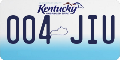 KY license plate 004JIU