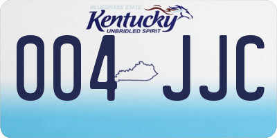 KY license plate 004JJC