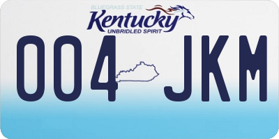 KY license plate 004JKM