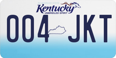 KY license plate 004JKT