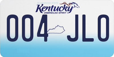 KY license plate 004JLO