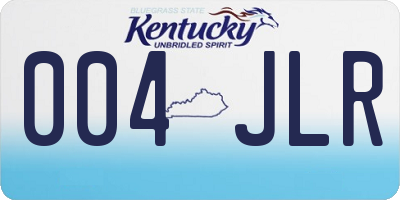 KY license plate 004JLR