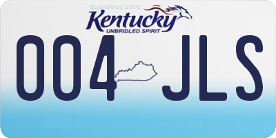 KY license plate 004JLS