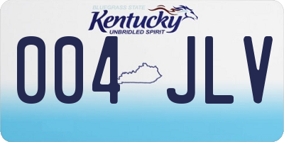 KY license plate 004JLV