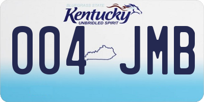 KY license plate 004JMB