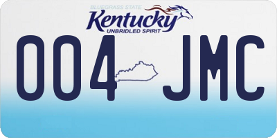 KY license plate 004JMC
