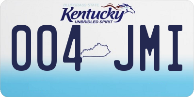 KY license plate 004JMI