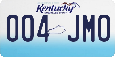 KY license plate 004JMO