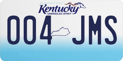 KY license plate 004JMS