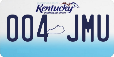 KY license plate 004JMU