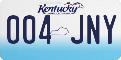 KY license plate 004JNY