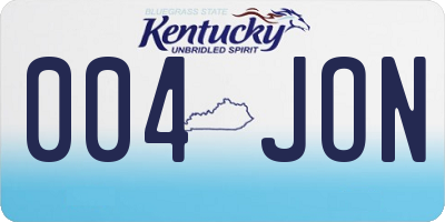 KY license plate 004JON