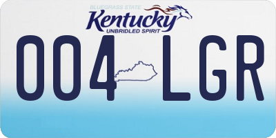 KY license plate 004LGR