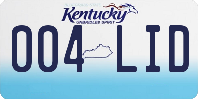 KY license plate 004LID