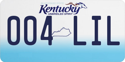 KY license plate 004LIL
