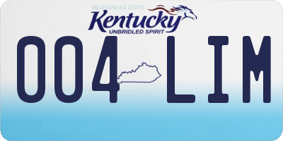 KY license plate 004LIM