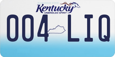 KY license plate 004LIQ