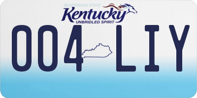KY license plate 004LIY