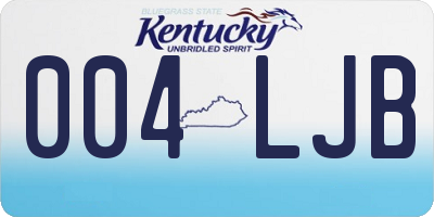 KY license plate 004LJB