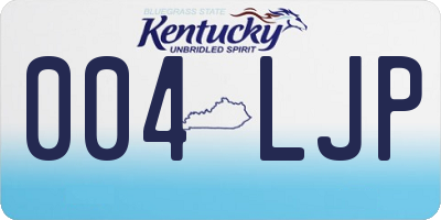 KY license plate 004LJP