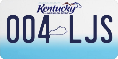 KY license plate 004LJS