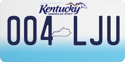 KY license plate 004LJU