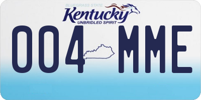 KY license plate 004MME