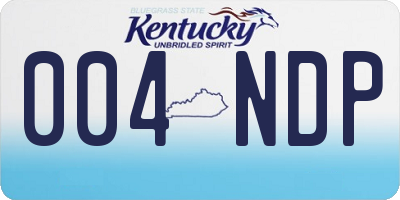 KY license plate 004NDP