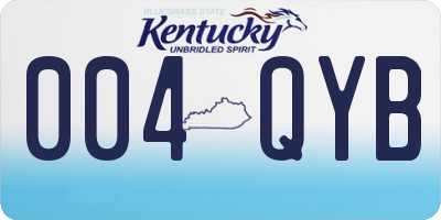 KY license plate 004QYB