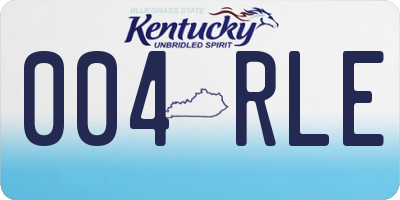 KY license plate 004RLE