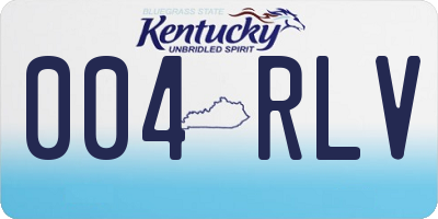 KY license plate 004RLV