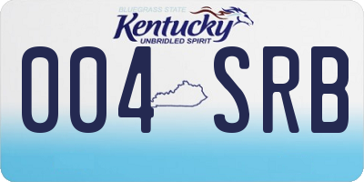 KY license plate 004SRB