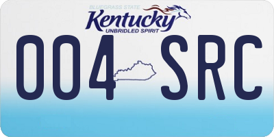 KY license plate 004SRC