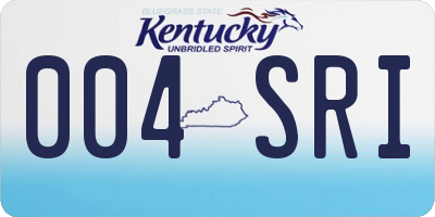 KY license plate 004SRI