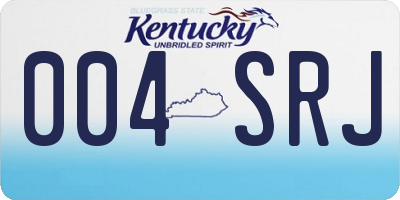 KY license plate 004SRJ
