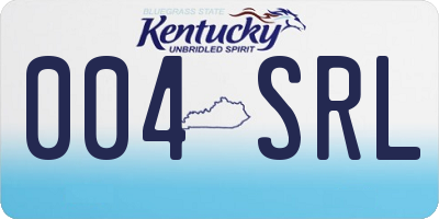KY license plate 004SRL