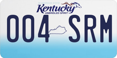 KY license plate 004SRM