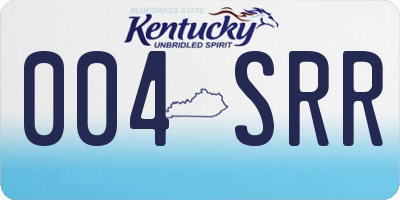 KY license plate 004SRR
