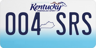 KY license plate 004SRS