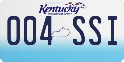 KY license plate 004SSI