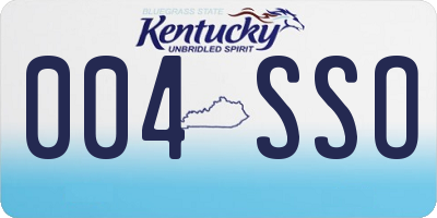 KY license plate 004SSO