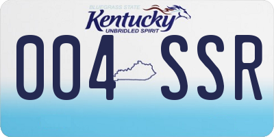 KY license plate 004SSR