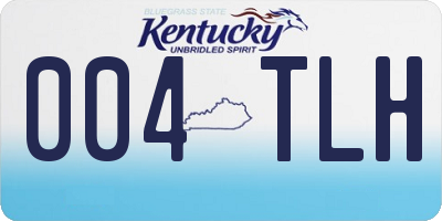 KY license plate 004TLH
