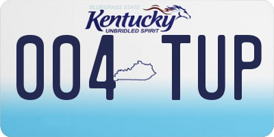 KY license plate 004TUP