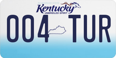 KY license plate 004TUR