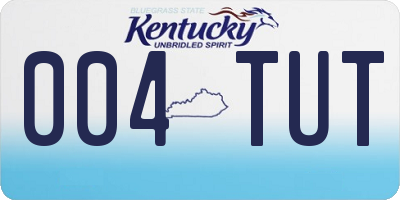 KY license plate 004TUT