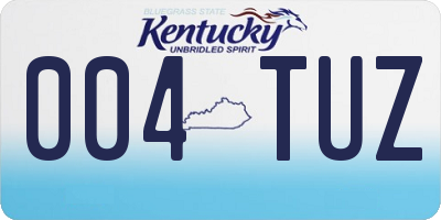 KY license plate 004TUZ