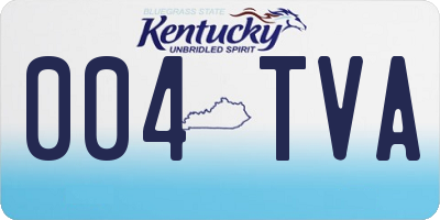 KY license plate 004TVA