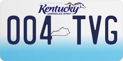 KY license plate 004TVG