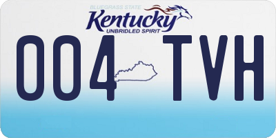 KY license plate 004TVH